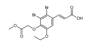 2-Propenoic acid, 3-[2,3-dibromo-5-ethoxy-4-(2-methoxy-2-oxoethoxy)phenyl]-结构式