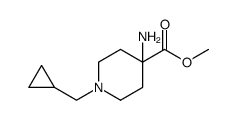 4-Piperidinecarboxylic acid, 4-amino-1-(cyclopropylmethyl)-, methyl ester结构式