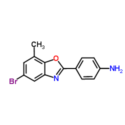 4-(5-Bromo-7-methyl-1,3-benzoxazol-2-yl)aniline结构式