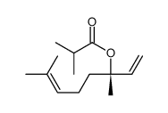 (S)-1,5-dimethyl-1-vinylhex-4-enyl isobutyrate Structure