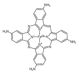 Iron, [29H,31H-phthalocyanine-2,9,16,23-tetraminato(2-)-κN29,κN30,κN31,κN32]-, (SP-4-1) Structure