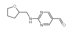 2-(oxolan-2-ylmethylamino)pyrimidine-5-carbaldehyde图片