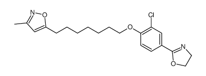 5-[7-[2-chloro-4-(4,5-dihydro-1,3-oxazol-2-yl)phenoxy]heptyl]-3-methyl-1,2-oxazole Structure