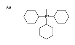 gold,tricyclohexyl(methyl)phosphanium Structure