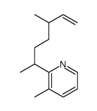 3-methyl-2-(5-methylhept-6-en-2-yl)pyridine结构式