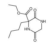 2-butyl-3,6-dioxo-piperazine-2-carboxylic acid ethyl ester结构式
