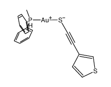 [Au(3-C4H3S-CC-S)(PPh2Me)]结构式