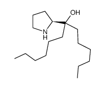 (S)-7-(pyrrolidin-2-yl)tridecan-7-ol结构式