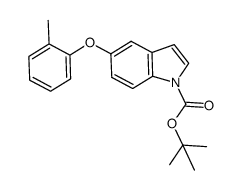 tert-butyl 5-(2-methylphenoxy)indole-1-carboxylate结构式