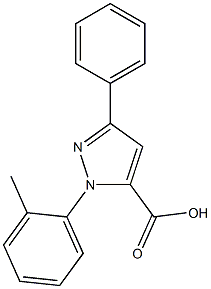 1-(2-Methylphenyl)-3-phenyl-1H-pyrazole-5-carboxylic acid结构式