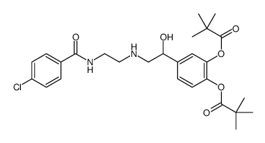 [4-[2-[2-[(4-chlorobenzoyl)amino]ethylamino]-1-hydroxyethyl]-2-(2,2-dimethylpropanoyloxy)phenyl] 2,2-dimethylpropanoate Structure