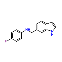 4-Fluoro-N-(1H-indol-6-ylmethyl)aniline结构式