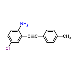 4-chloro-2-(p-tolylethynyl)aniline structure