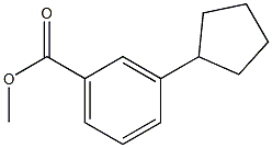 Benzoic acid, 3-cyclopentyl-, methyl ester结构式