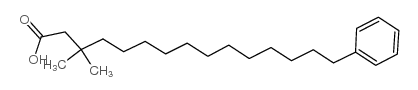3,3-二甲基-15-苯基十五烷酸结构式