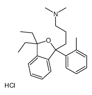 3-[3,3-diethyl-1-(2-methylphenyl)-2-benzofuran-1-yl]-N,N-dimethylpropan-1-amine,hydrochloride结构式