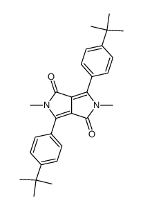 3,6-Bis(4-tert-butylphenyl)-2,5-dihydro-2,5-dimethylpyrrolo<3,4-c>pyrrol-1,4-dion结构式