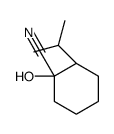 Cyclohexanecarbonitrile, 1-hydroxy-2-(1-methylethyl)-, (1R,2S)-rel- (9CI) structure