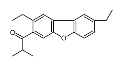 1-(2,8-diethyldibenzofuran-3-yl)-2-methylpropan-1-one结构式