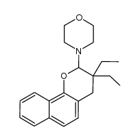 3,3-diethyl-2-morpholino-3,4-dihydro-2H-naphtho[1,2-b]pyran Structure