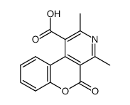 2,4-Dimethyl-5-oxo-5H-<1>benzopyrano<3,4-c>pyridine-1-carboxylic acid Structure