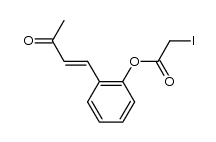 (E)-2-(3-oxobut-1-en-1-yl)phenyl 2-iodoacetate Structure