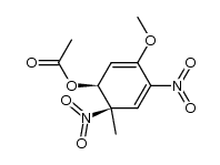 (Z)-3-methoxy-6-methyl-4,6-dinitrocyclohexa-2,4-dienyl acetate结构式