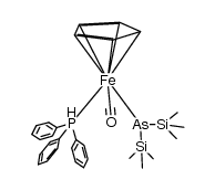 (η5-C5H5)(CO)(PPh3)FeAs(SiMe3)2结构式