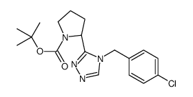 tert-butyl (2R)-2-[4-[(4-chlorophenyl)methyl]-1,2,4-triazol-3-yl]pyrrolidine-1-carboxylate Structure