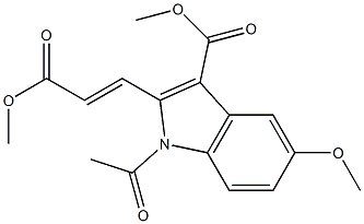 methyl (E)-1-acetyl-5-methoxy-2-(3-methoxy-3-oxoprop-1-en-1-yl)-1H-indole-3-carboxylate Structure