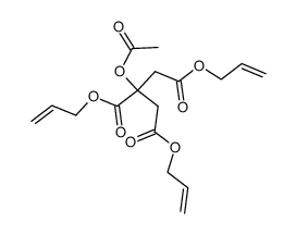 1,2,3-Propanetricarboxylic acid, 2-(acetyloxy)-, tri-2-propenyl ester Structure