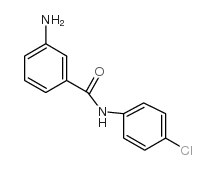3-氨基-n-(4-氯苯基)苯甲酰胺结构式