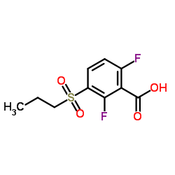 2,6-Difluoro-3-(propylsulfonyl)benzoic acid structure