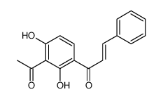 1-(3-acetyl-2,4-dihydroxyphenyl)-3-phenylprop-2-en-1-one结构式