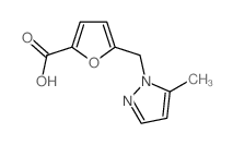 5-[(5-Methyl-1H-pyrazol-1-yl)methyl]-2-furoic acid结构式