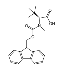 (S)-2-((((9H-Fluoren-9-yl)methoxy)carbonyl)(methyl)amino)-3,3-dimethylbutanoic acid Structure