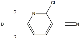 2-Chloro-3-cyano-6-(methyl-d3)-pyridine结构式