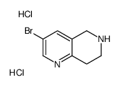 3-bromo-5,6,7,8-tetrahydro-1,6-naphthyridine dihydrochloride结构式