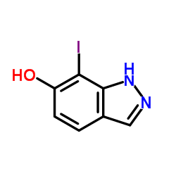 7-Iodo-1H-indazol-6-ol structure