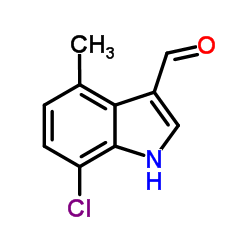 7-Chloro-4-methyl-1H-indole-3-carbaldehyde结构式
