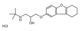 1-(tert-butylamino)-3-(6,7,8,9-tetrahydrodibenzofuran-2-yloxy)propan-2-ol,hydrochloride Structure