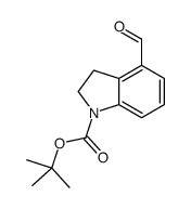 1-Boc-4-甲酰基吲哚啉结构式