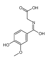 2-[(4-hydroxy-3-methoxybenzoyl)amino]acetic acid Structure