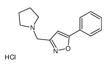 5-phenyl-3-(pyrrolidin-1-ium-1-ylmethyl)-1,2-oxazole,chloride结构式