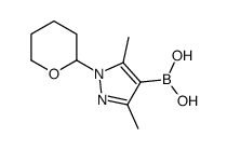 3,5-Dimethyl-1-(tetrahydro-2H-pyran-2-yl)-1H-pyrazol-4-ylboronic acid Structure