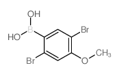2,5-二溴-4-甲氧基苯硼酸结构式