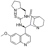 N-[(9R)-6'-甲氧基奎宁-9-基]-N'-[(2S)-2-吡咯烷基甲基]硫脲结构式