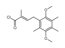 (E)-4-(2,5-dimethoxy-3,4,6-trimethylphenyl)-2-methylbut-2-enoyl chloride结构式