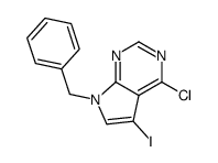 7-Benzyl-4-chloro-5-iodo-7H-pyrrolo[2,3-d]pyrimidine Structure