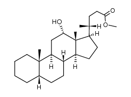 12α-Hydroxy-5β-cholan-24-oic acid methyl ester结构式